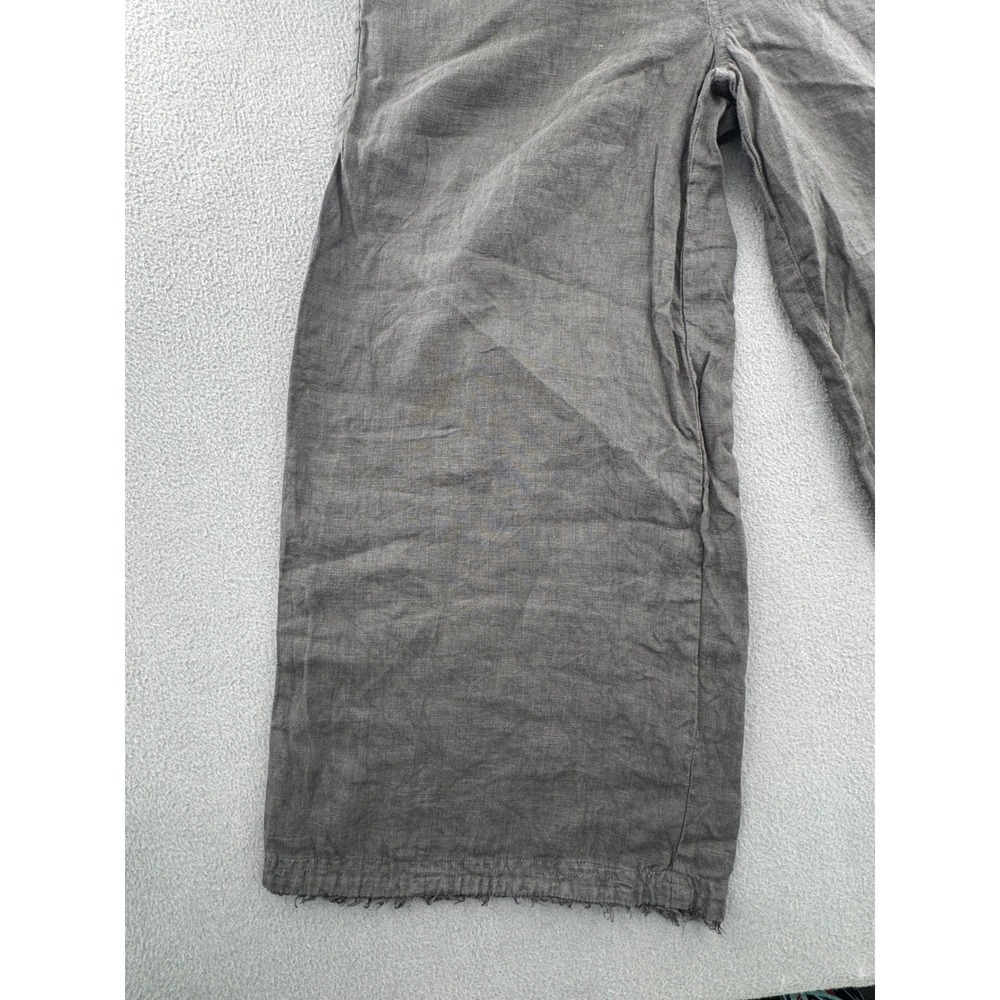 Cloth & Stone Wide Leg Linen Pants XS Gray Paperbag Coastal Grandma Boho Earthy - Picture 12 of 14